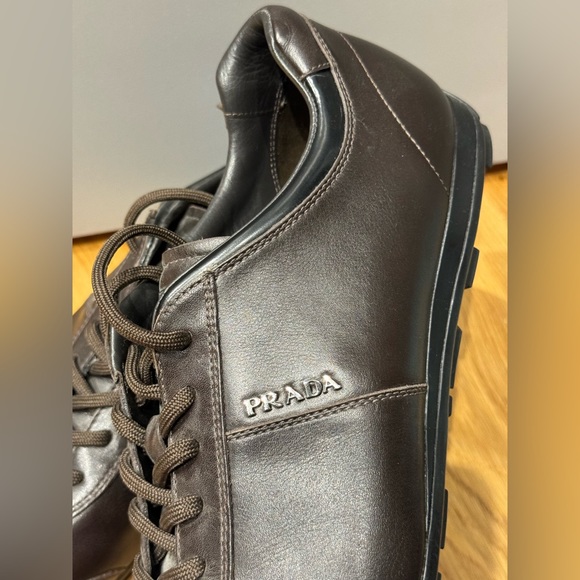 Prada Leather Sneaker - Brown US8 - Picture 9 of 9